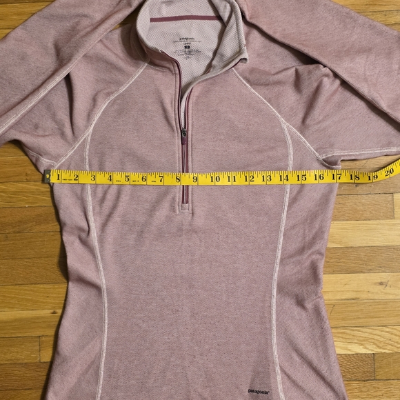 Patagonia Capilene Small Women's Mauve Base Layer Long Sleeve Quarter-Zip Top - Picture 7 of 8